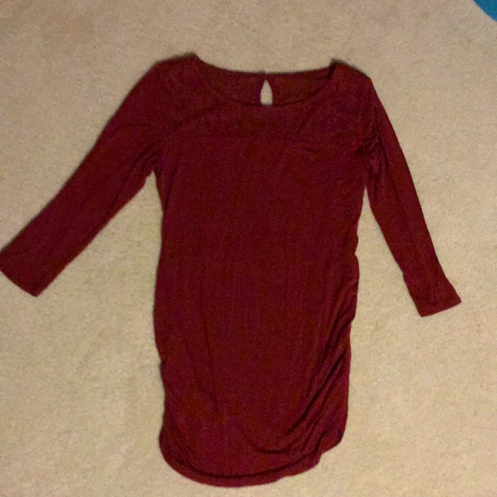 Motherhood Maternity Lace Yoke Top